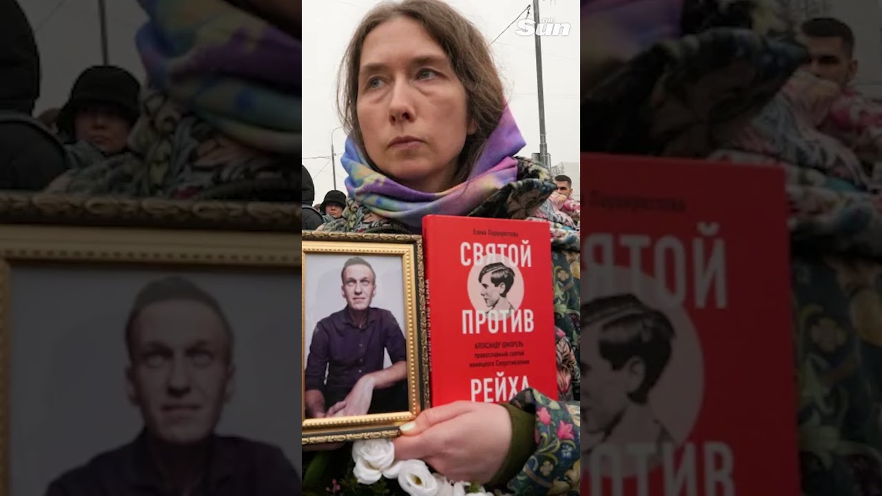 Navalny is buried as brave masses chant ‘Russia without Putin’ at moving open-casket funeral #shorts