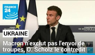 Troupes occidentales en Ukraine : E. Macron ne l'exclut pas, Olaf Scholz le contredit • FRANCE 24