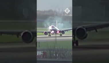 Strong winds force plane to abort landing at Heathrow Airport