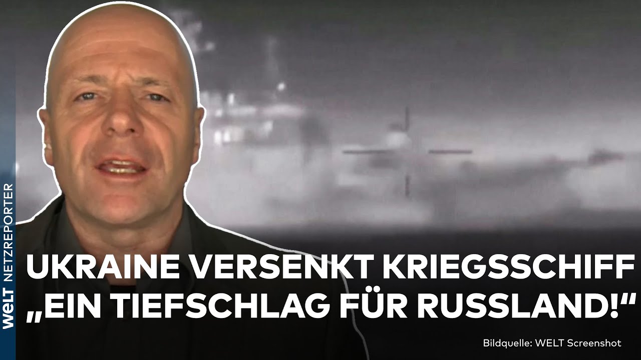 PUTINS KRIEG: Schwerer Schlag gegen Russland! Ukraine versenkt Kriegsschiff an der Krim
