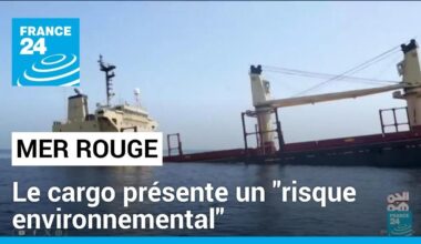 Le cargo coulé en mer Rouge par les Houthis présente un "risque environnemental" • FRANCE 24