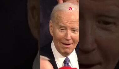 Biden visibly recoils from Marjorie Taylor Green’s MAGA hat at State of the Union #shorts
