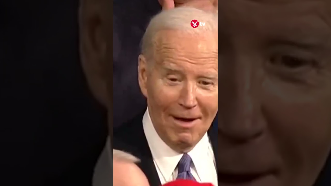 Biden visibly recoils from Marjorie Taylor Green’s MAGA hat at State of the Union #shorts