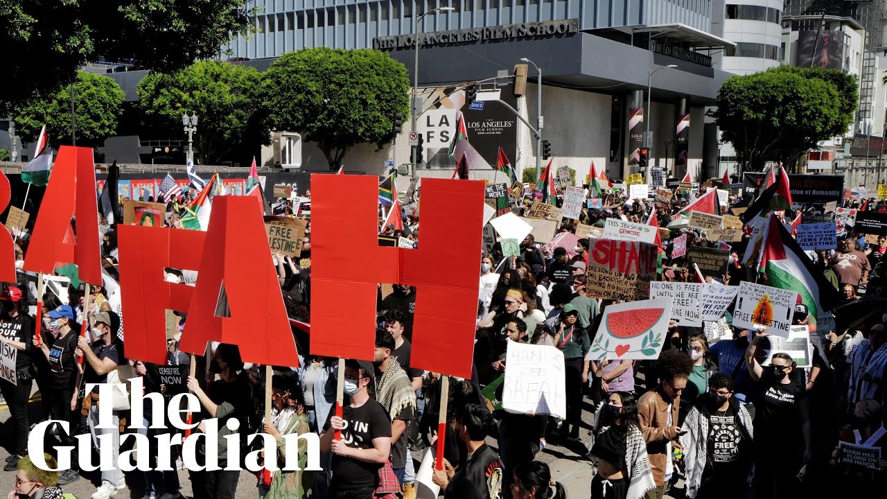 Oscars ceremony delayed as attendees blocked by protesters against Israel-Gaza war
