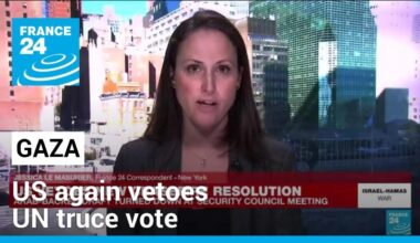 US again vetoes UN truce vote as Israel pounds Gaza • FRANCE 24 English