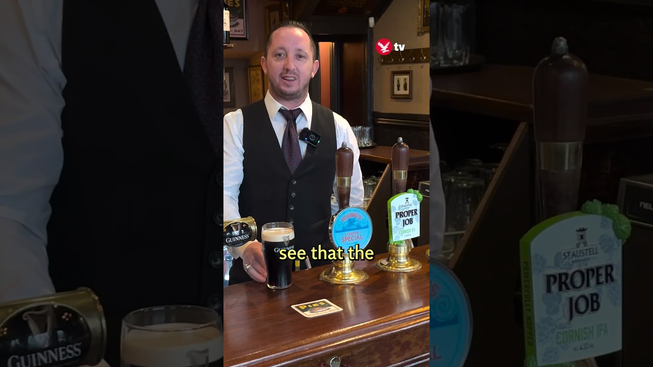 How to pour the perfect pint of Guinness #shorts