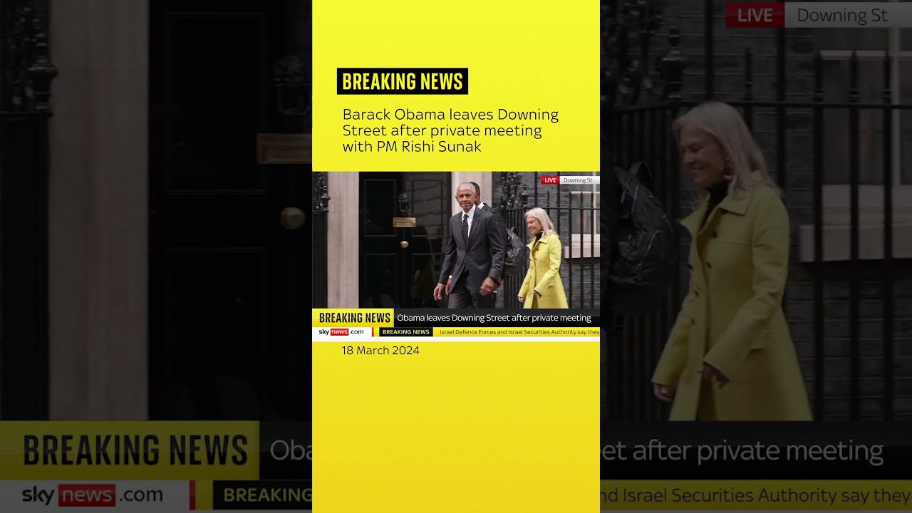 Obama leaves Downing Street after meeting Sunak