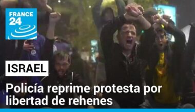 Policía israelí reprimió protestas en Tel Aviv por los rehenes en poder de Hamás