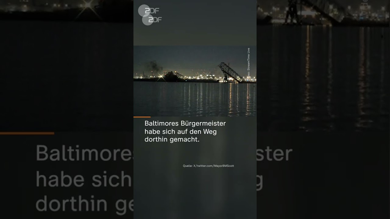 Katastrophe in Baltimore: Brücke stürzt ein, Autos fallen ins Wasser | #shorts #brücke #baltimore