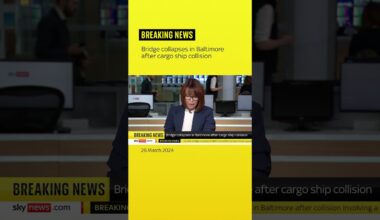 A major bridge has collapsed in the US city of Baltimore after it was hit by a cargo ship