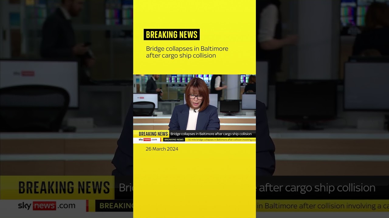 A major bridge has collapsed in the US city of Baltimore after it was hit by a cargo ship