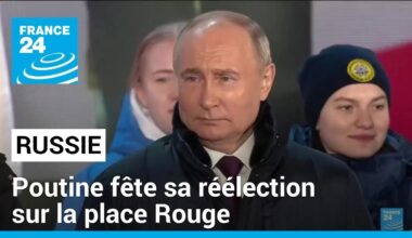Poutine réélu : discours du président russe acclamé par la foule • FRANCE 24