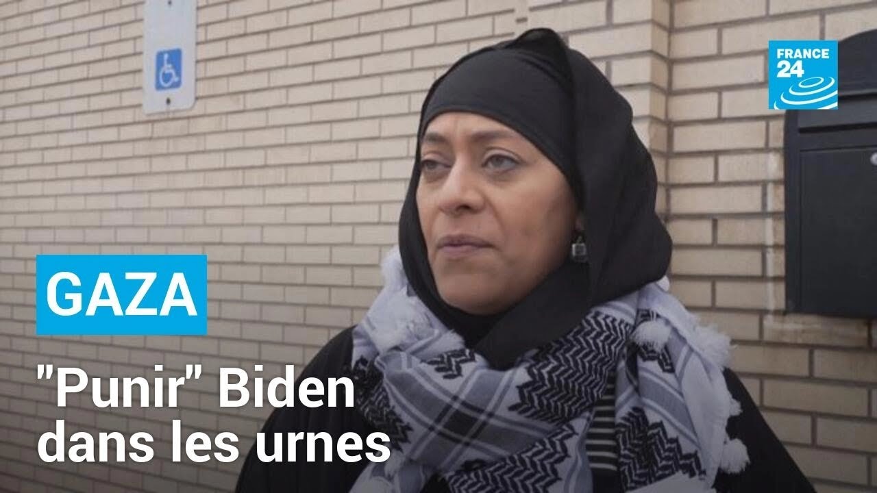 Gaza : des Américains d'origine arabe jurent de "punir" Biden dans les urnes • FRANCE 24