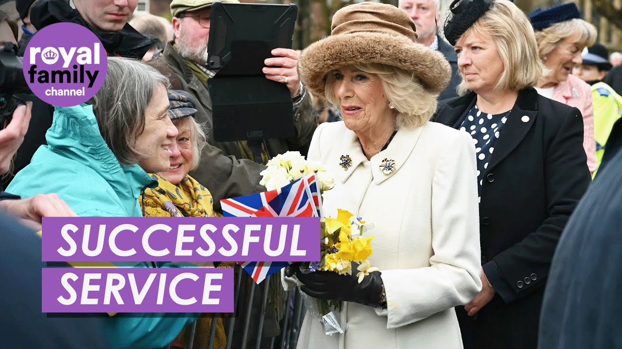 Queen Camilla Meets Well-Wishers After Attending Royal Maundy Service