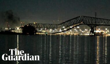 Moment bridge collapses in Baltimore after cargo ship collision