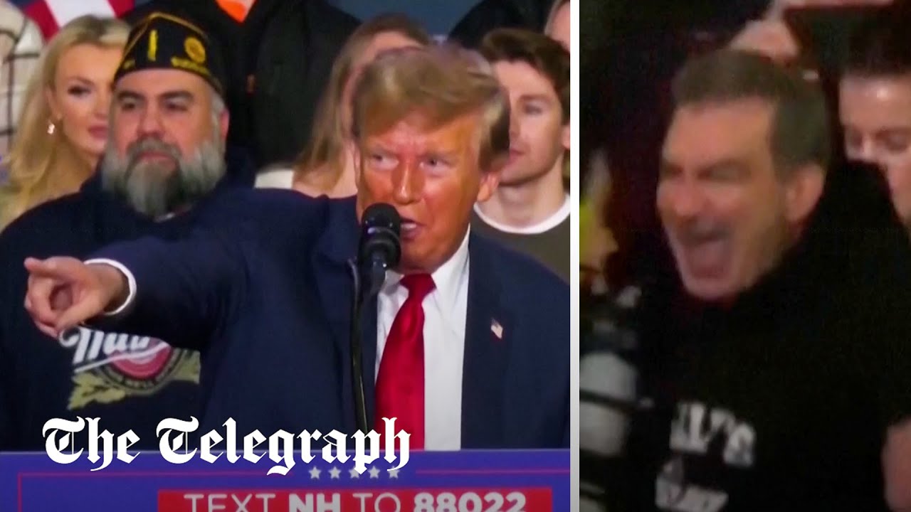 'Get him out': Moment Trump has security remove heckler at rally