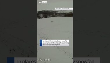 Snow falls in parts of the UK