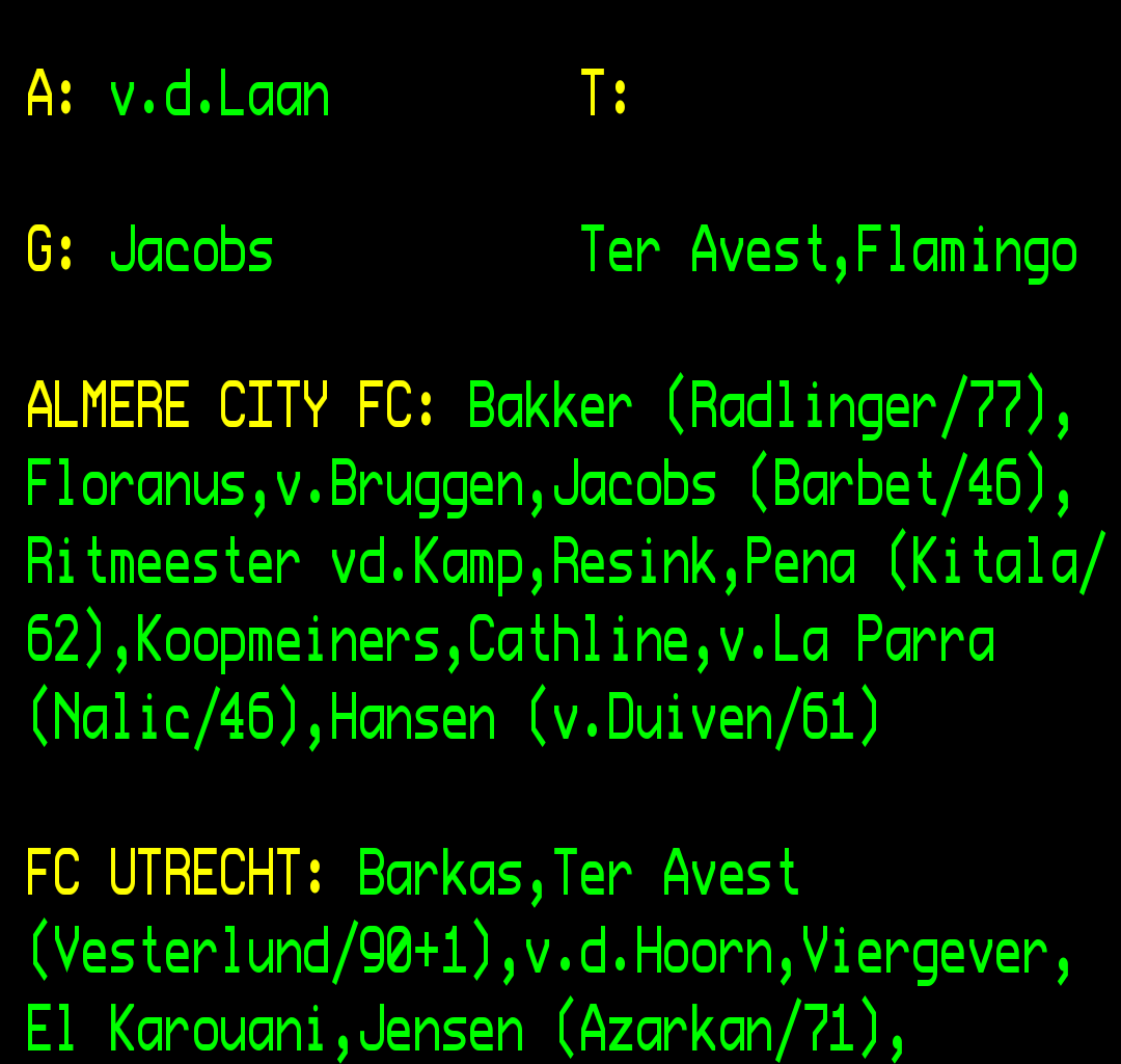 Almere and Utrecht share points in an unbearably bad game