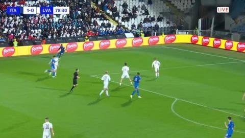Italy U21 2-0 Latvia U21 - Giovanni Fabbian 79'