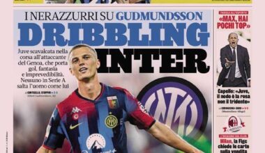 [Gazzetta dello Sport] “Inter are on Albert Gudmundsson. The Nerazzurri overtake Juventus in the race for the Genoa striker, who brings goals, creativity and unpredictability. Nobody in Serie A dribbles his opponent like the Icelandic.”