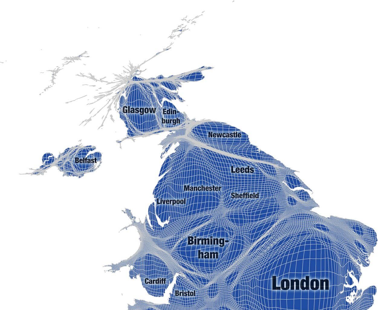 UK Population Cartogram