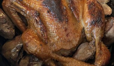 Roasted duck in duck fat, with slow coocked fried turkey livers.