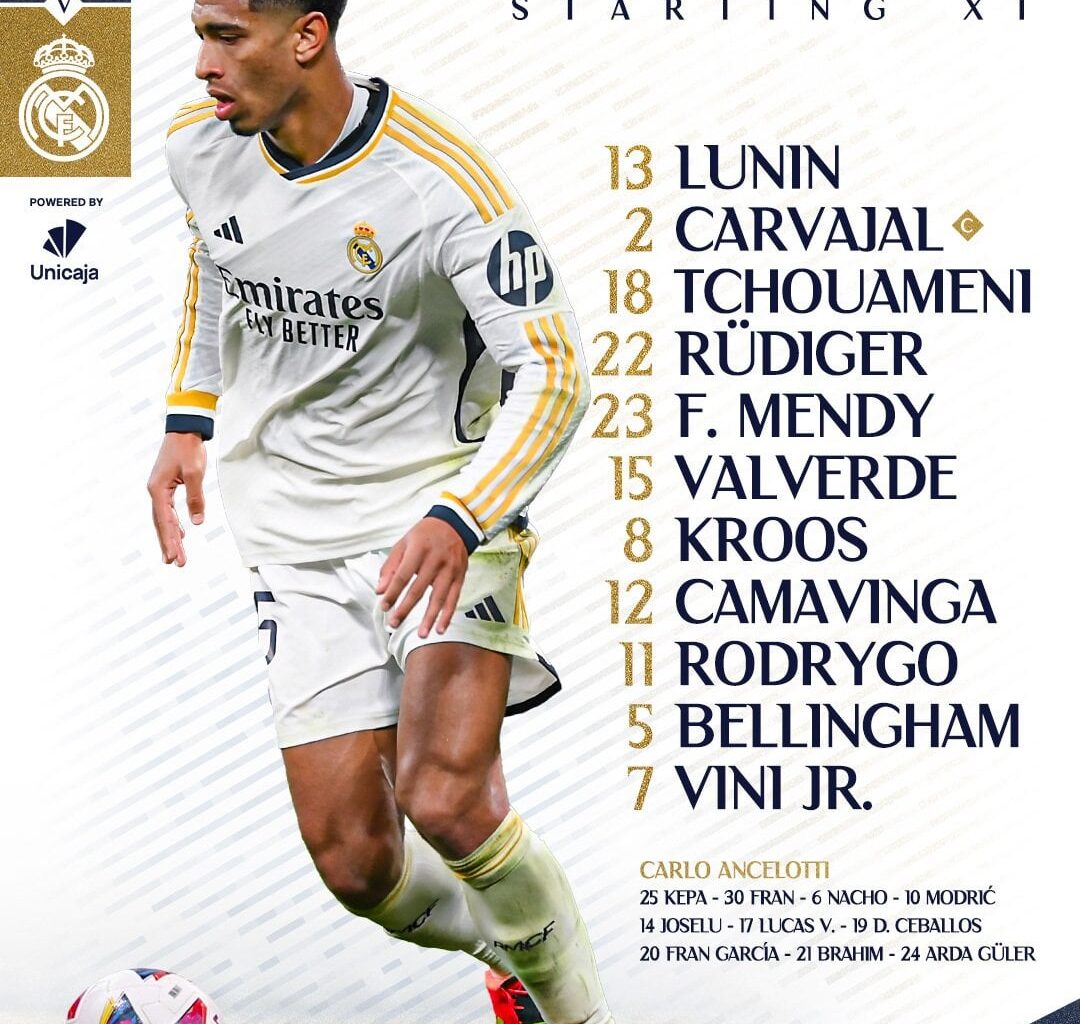 Starting XI vs Valencia