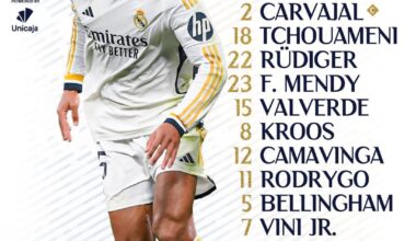 Starting XI vs Valencia