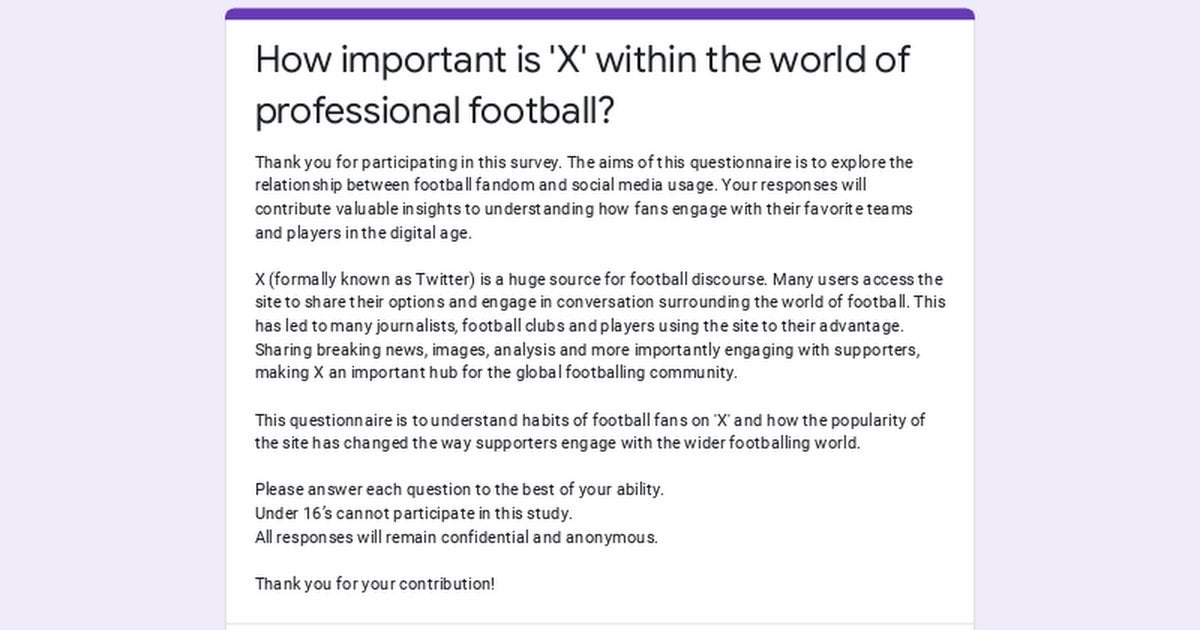 University Dissertation Questionnaire