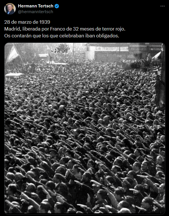 Debatamos amistosamente. ¿Es esto apologia del franquismo?