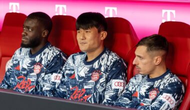 Min-Jae Kim: "Nur weil ich nicht spiele, bedeutet das nicht, dass ich komplett aus der Bahn geworfen werde. Ich habe immer Vertrauen in meine Fähigkeiten, wenn ich auf den Platz gehe [...] Weil es hier bei Bayern so viele gute Spieler gibt, kann es eben auch passieren, dass ich mal nicht spiele."