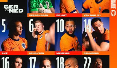 Netherlands starting XI for today's friendly match against Germany