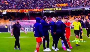 Lecce decided to sack the manager Roberto d’Aversa after he headbutted Verona striker Thomas Henry