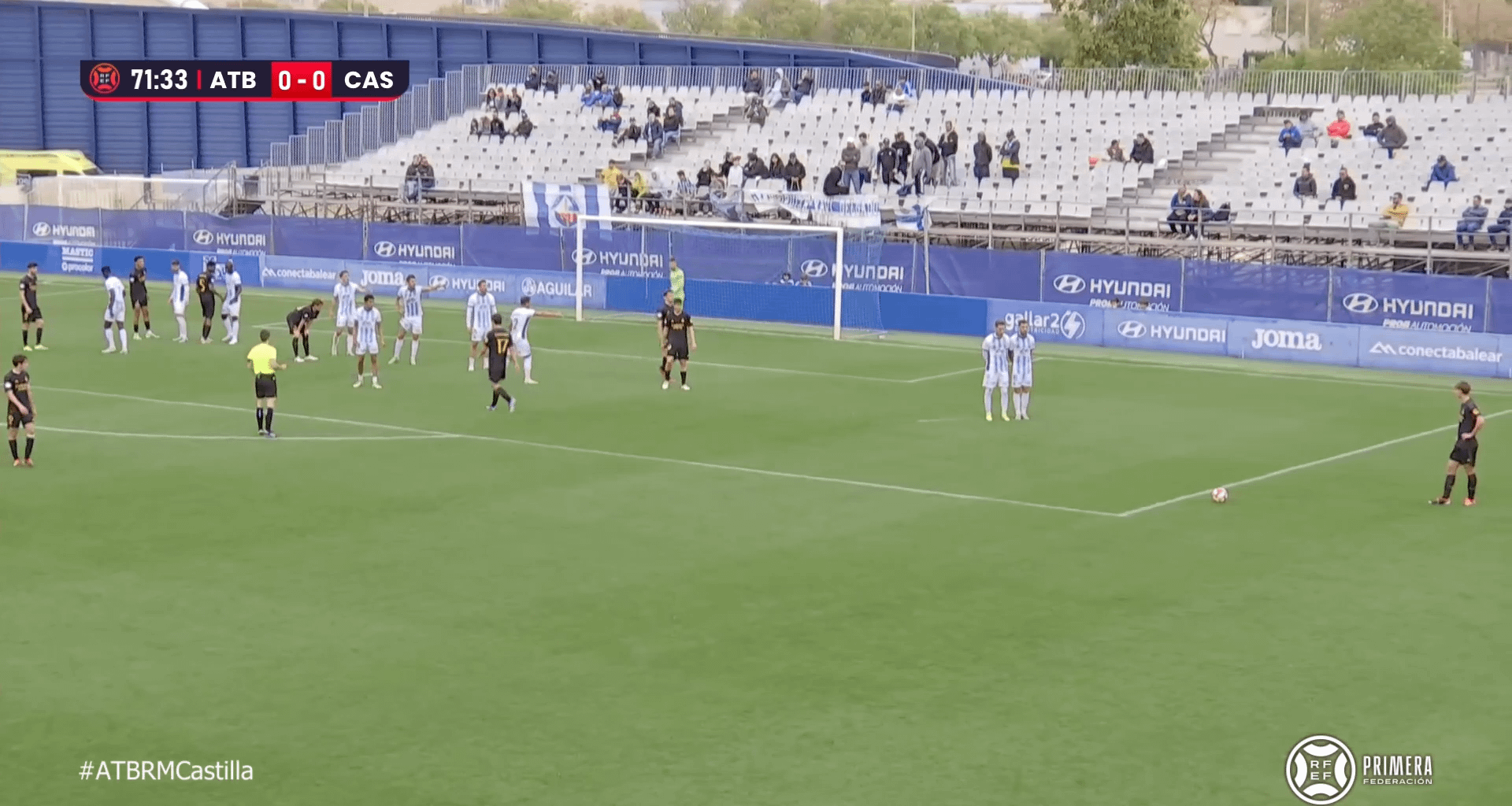 Atlético Baleares 0-[1] Real Madrid Castilla - Nico Paz 72' (absurd goal, home fan throws ball on the pitch and both balls enter the goal)