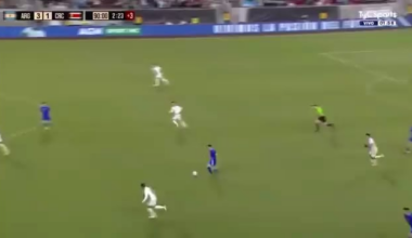 [TyC Sports] This run, dribble, and well placed shot Valentin Carboni had against Costa Rica on his debut, phenomenal!