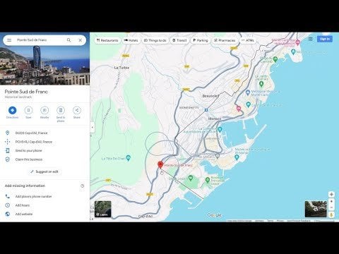 Google Maps Exploring! Monaco's Border