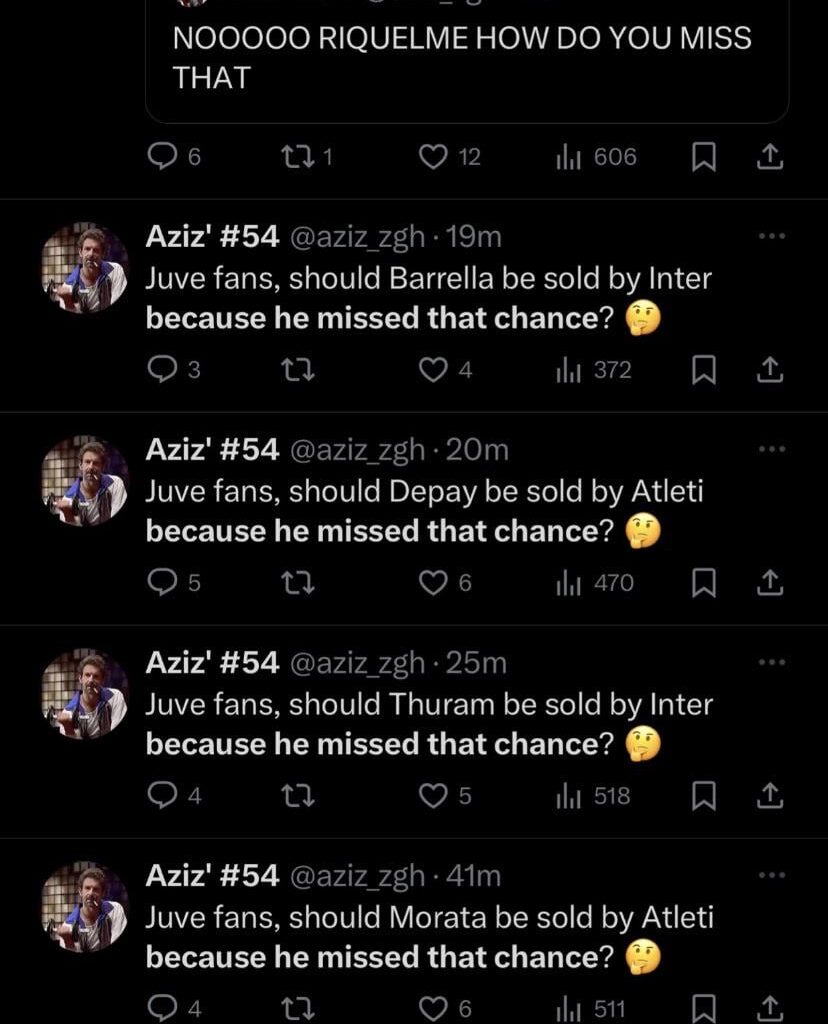 Should Atletico and Inter sell all their players that missed chances?