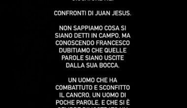 Curva Nord statement on Francesco Acerbi:  “Curva Nord stands with Francesco Acerbi