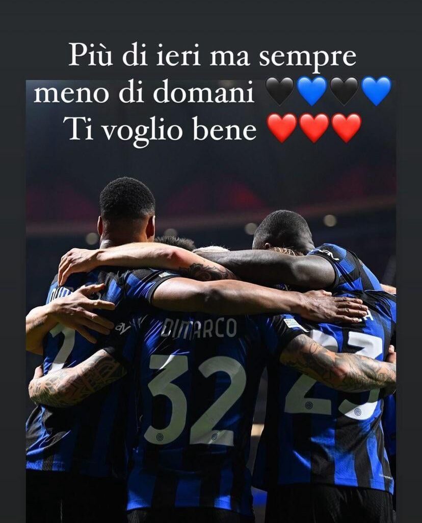 Davide Frattesi on Instagram: “More than yesterday, but less than tomorrow. I love you.” 🖤💙