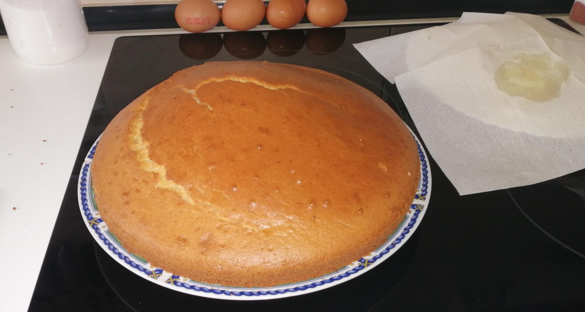 Made a sponge cake this morning for breakfast!