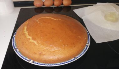 Made a sponge cake this morning for breakfast!