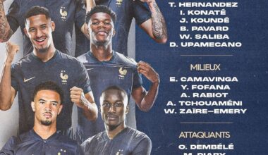 Tchouaméni and Camavinga called-up by France for the friendly games against Germany and Chile