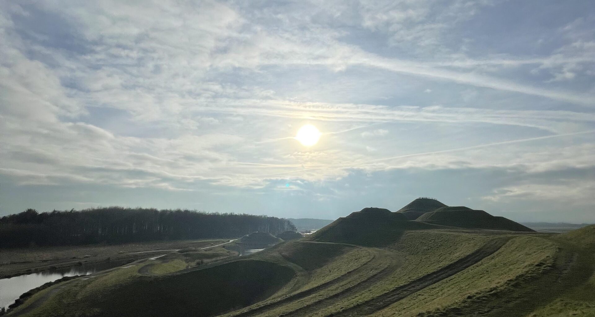 Sun finally came out at the Lady of the North in Northumberlandia. Really cool place.