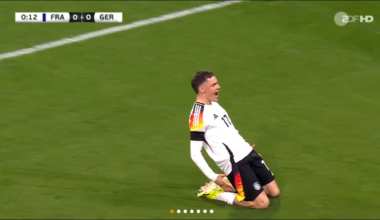 Toni Kross' comeback at the German national team - brilliantly assisting Florian Wirtz to score the 1:0 vs France 8 seconds after the kick-off!