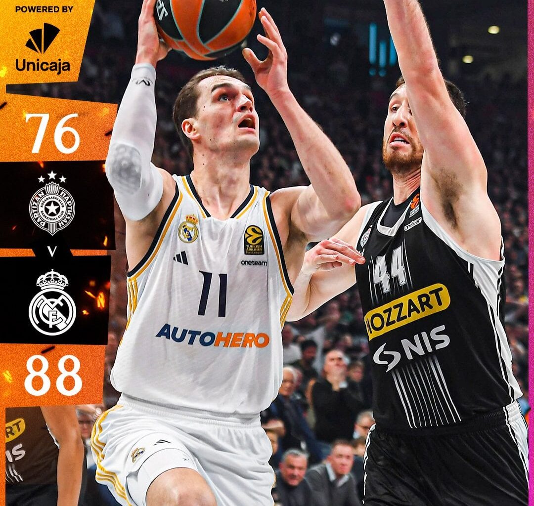 [Basket] We break the record of most wins in the Regular Season of the Euroleague with 25 (and 3 games left to play) after beating Partizan 76-88 after a brilliant finish in the 3rd quarter (0-16)