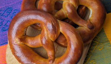 Brezeln/Pretzels (without salt on top because I prefer to eat them with salted butter and I also don't like to bite on those big salt grains 🙈)