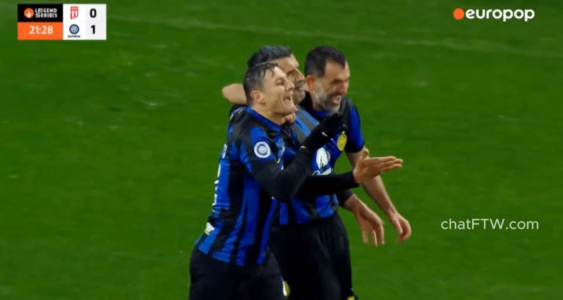 Legend Series first match, Luís Figo scores against Georgia [GEO11 0-1 INTER FOREVER] 22' minute