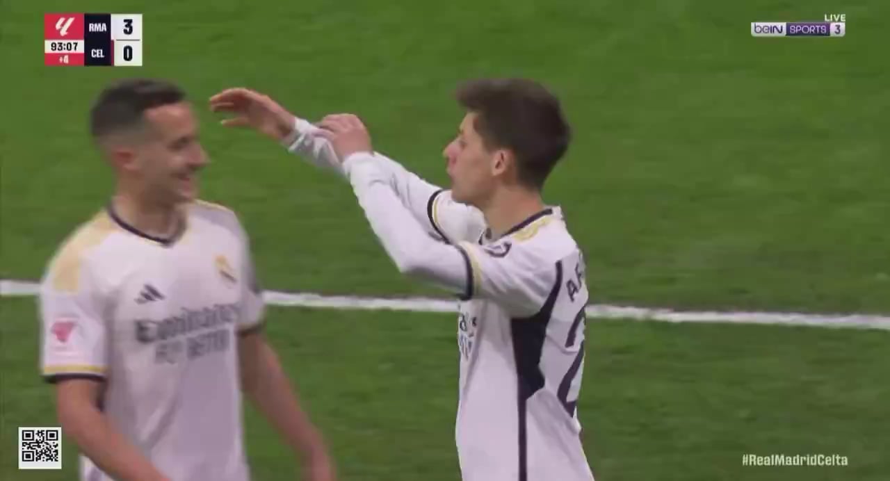 Team celebrating Arda Guler's first goal for Real Madrid, so happy for him 🤍
