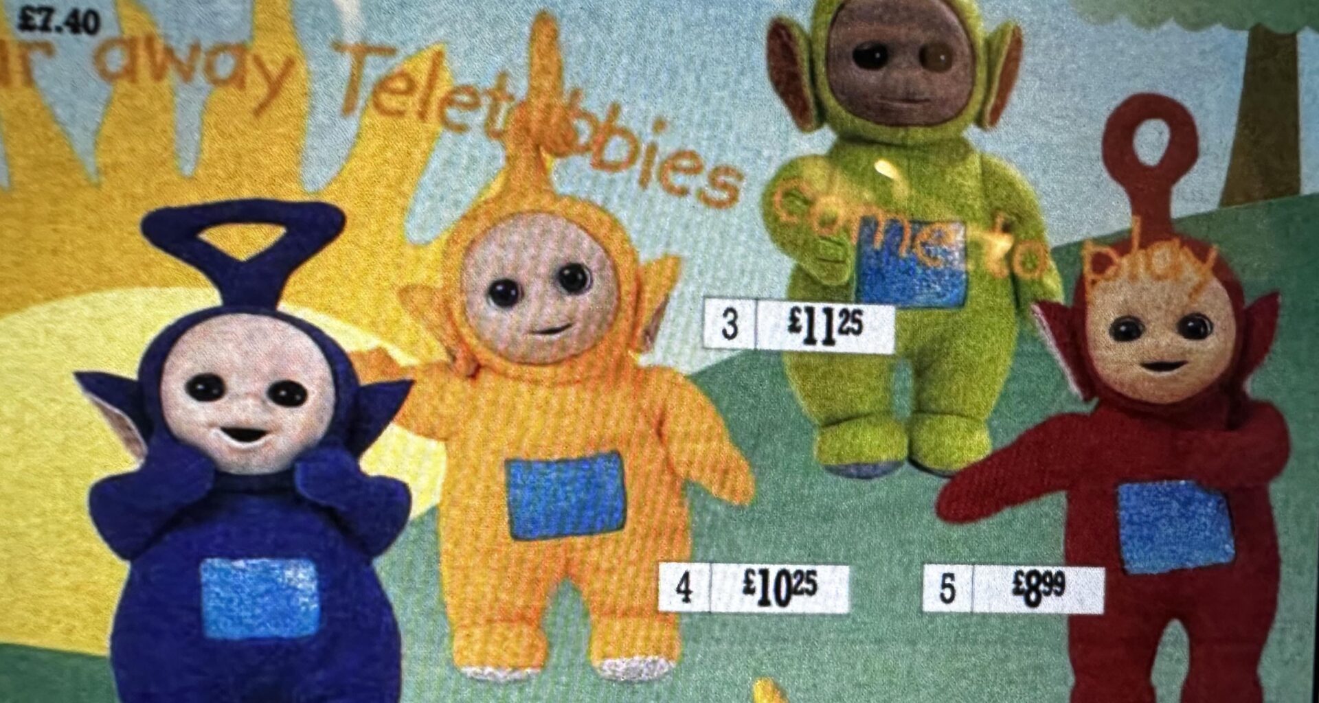 TIL the Teletubbies toys were priced differently