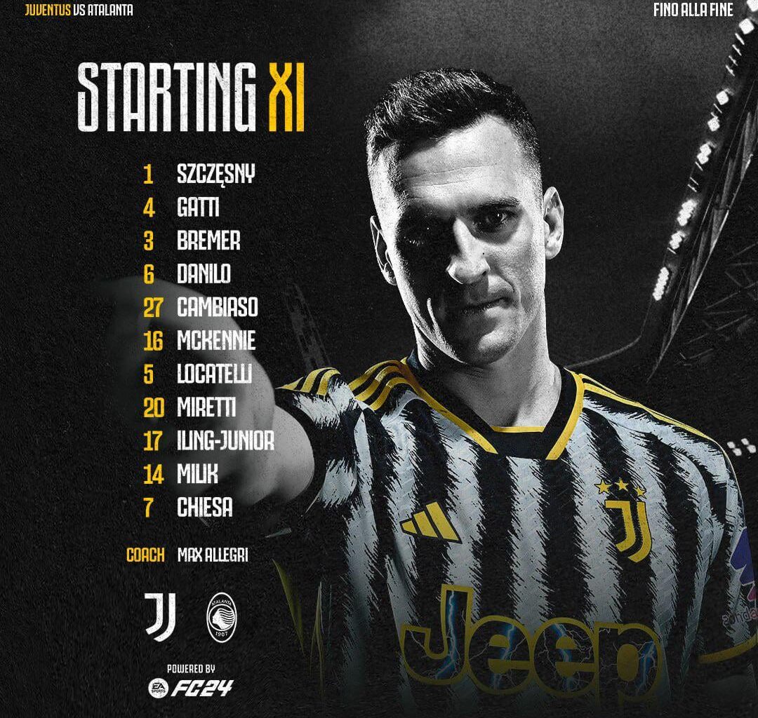 Juve VS Atalanta Starting XI